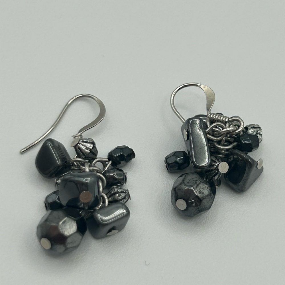 Elegant Silver Cluster Earrings